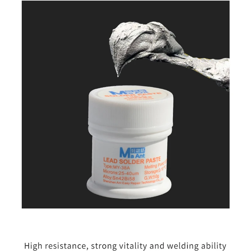 MaAnt Silver-Containing Solder Paste High Density Welding Flux for Phone CPU IC Motherboard Middle Layer Repair