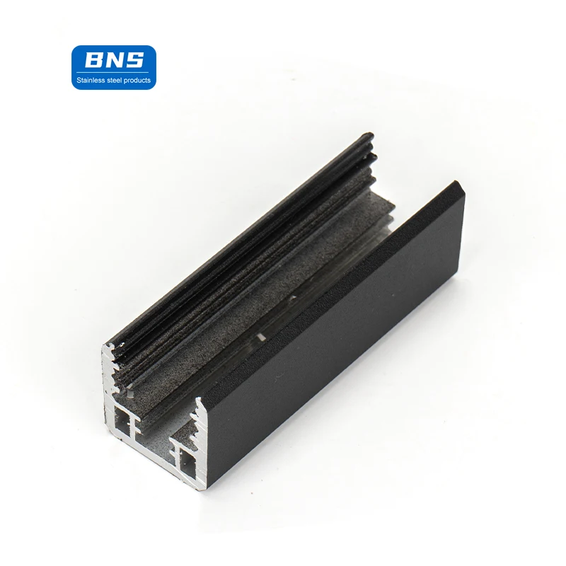 BNS Aluminium Profiles for Frameless Glass Railing Balustrades U-Shaped Aluminium Balcony Stair Handrail