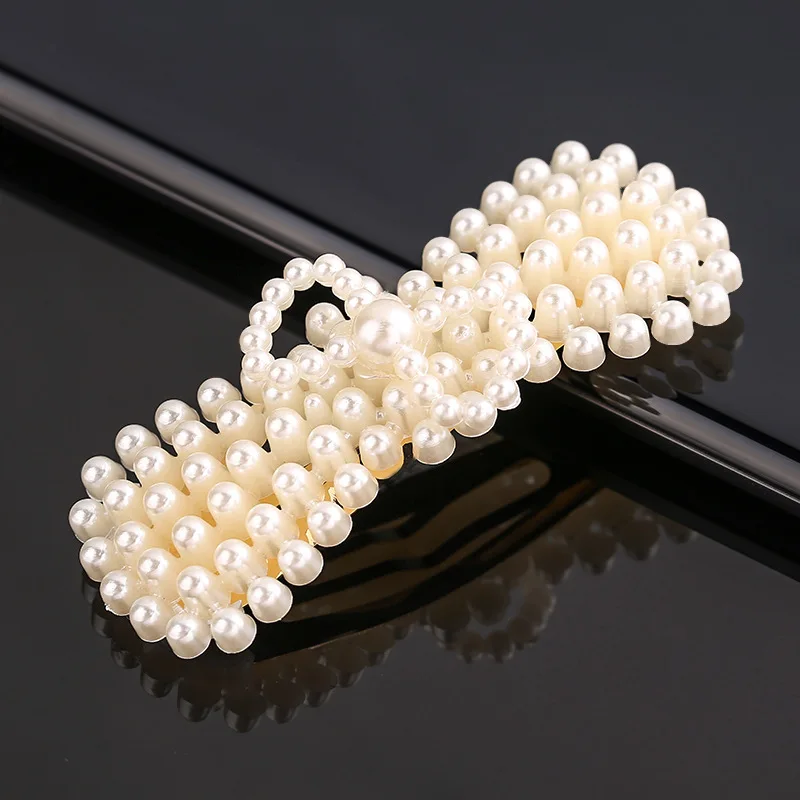 VRIUA Pearls Hair Clips for Women Fashion Sweet Imitation Korean Style Hairpins Alloy BB Handmade Girls INS Hair Accessories