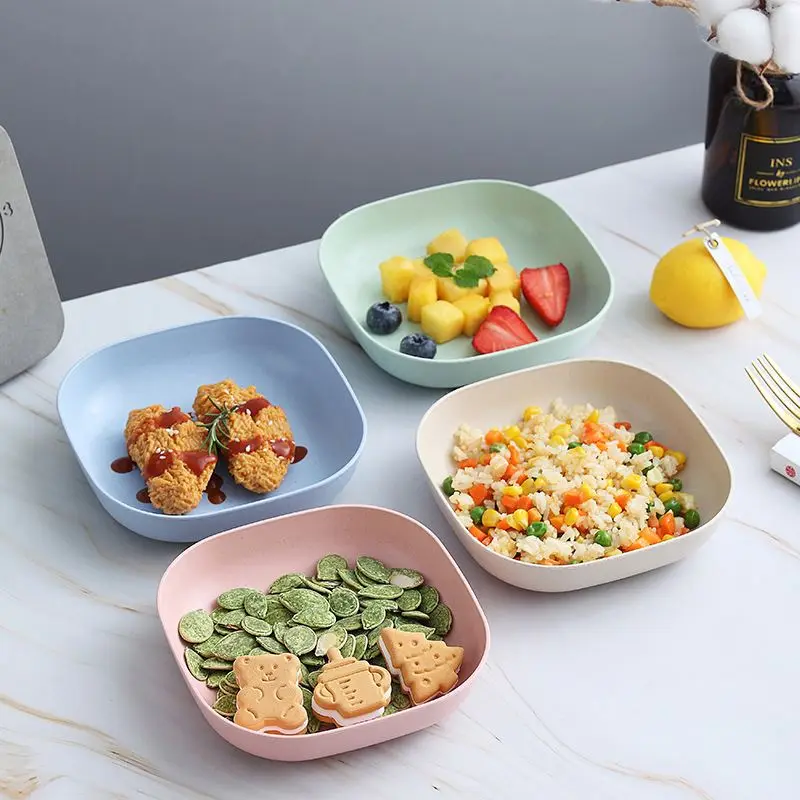 Multipurpose hot sale new design 13cm deep square dish spit bone home small dinner plate set salad bowl