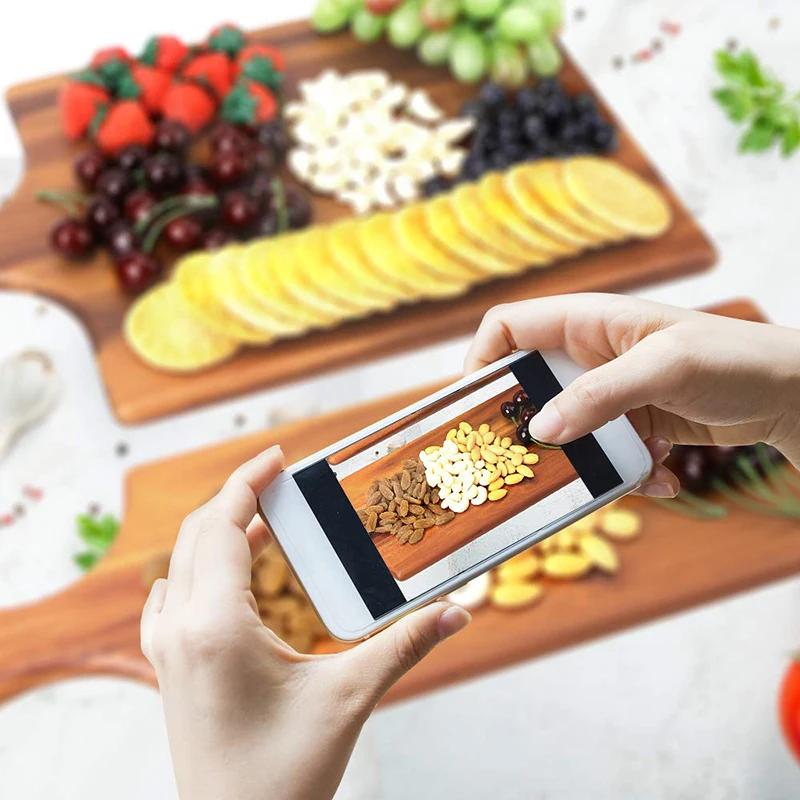 Wholesale Quality Solid Acacia Walnut Wood Charcuterie Bamboo Cheese Cutting Board For Kitchen