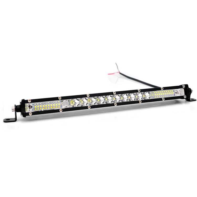 New yellow white 12volt l 15inch 30led slim led light bar single row led ramp light bar car