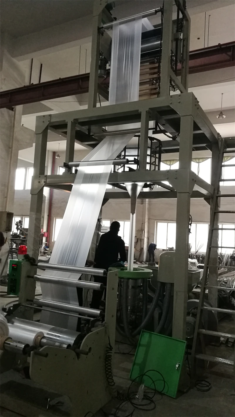 ABA three-layer Co-extrusion wrapping film blown machine plastic HDPE LDPE shrink film blowing extruder machine