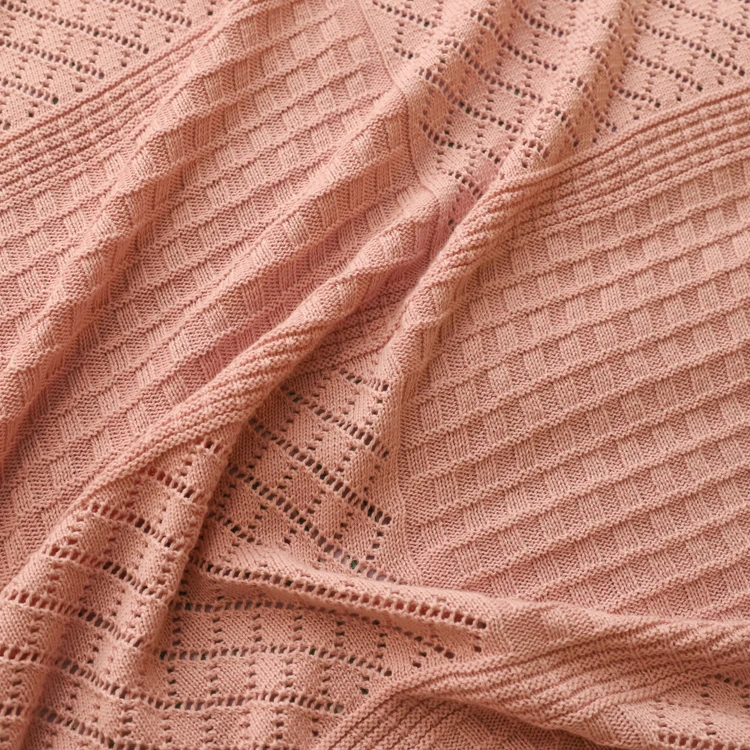 custom plane luxury linen wool cotton chunky knit throw baby blanket with lace for sofas
