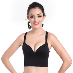 Running shockproof gathered fitness vest type sports bra