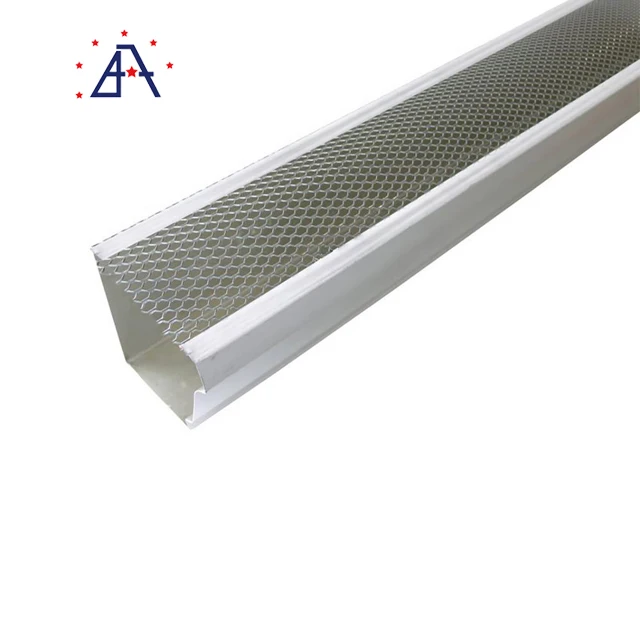 Aluminum Mesh Extruded Rain Gutter System China factory Gutter blocks pine needles, Gutter Filter, Gutter Guard