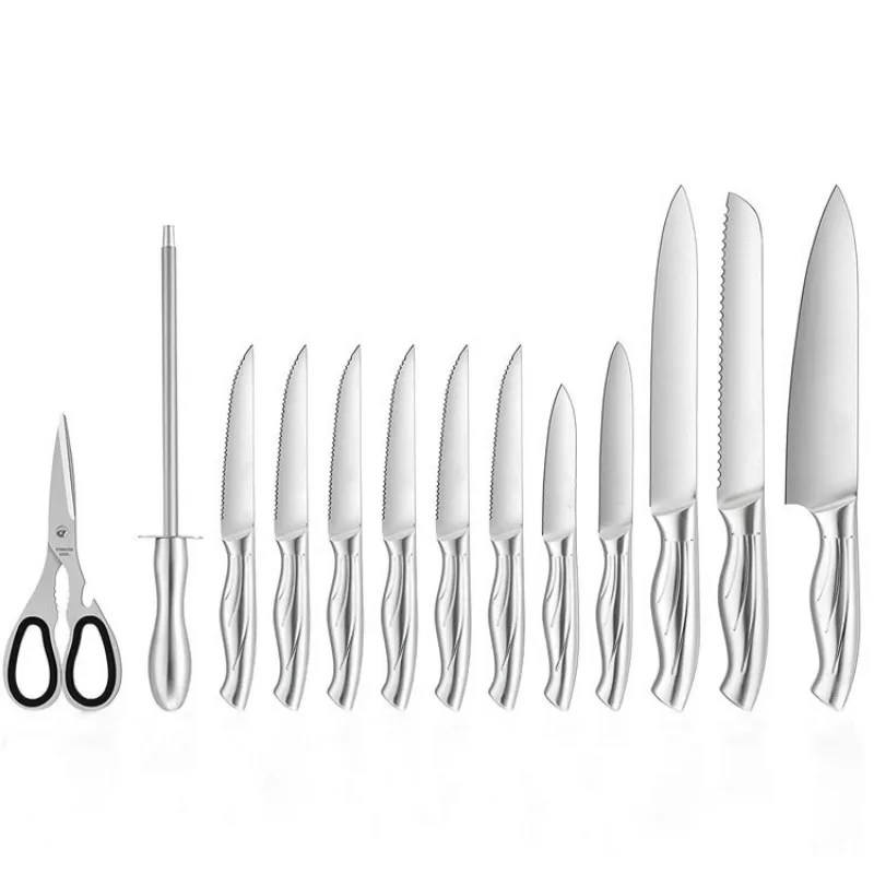 Customizable Professional Kitchen Knives Accessories Set Steel Knives Choice for Kitchen Restaurant