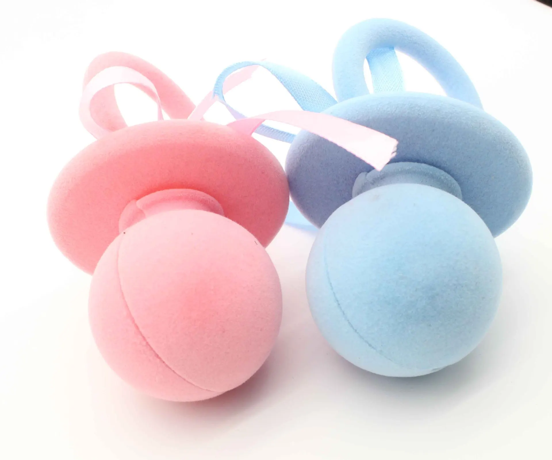 Creative Cute Funny pacifier Nipple ring flocking box for Engagement, Christmas