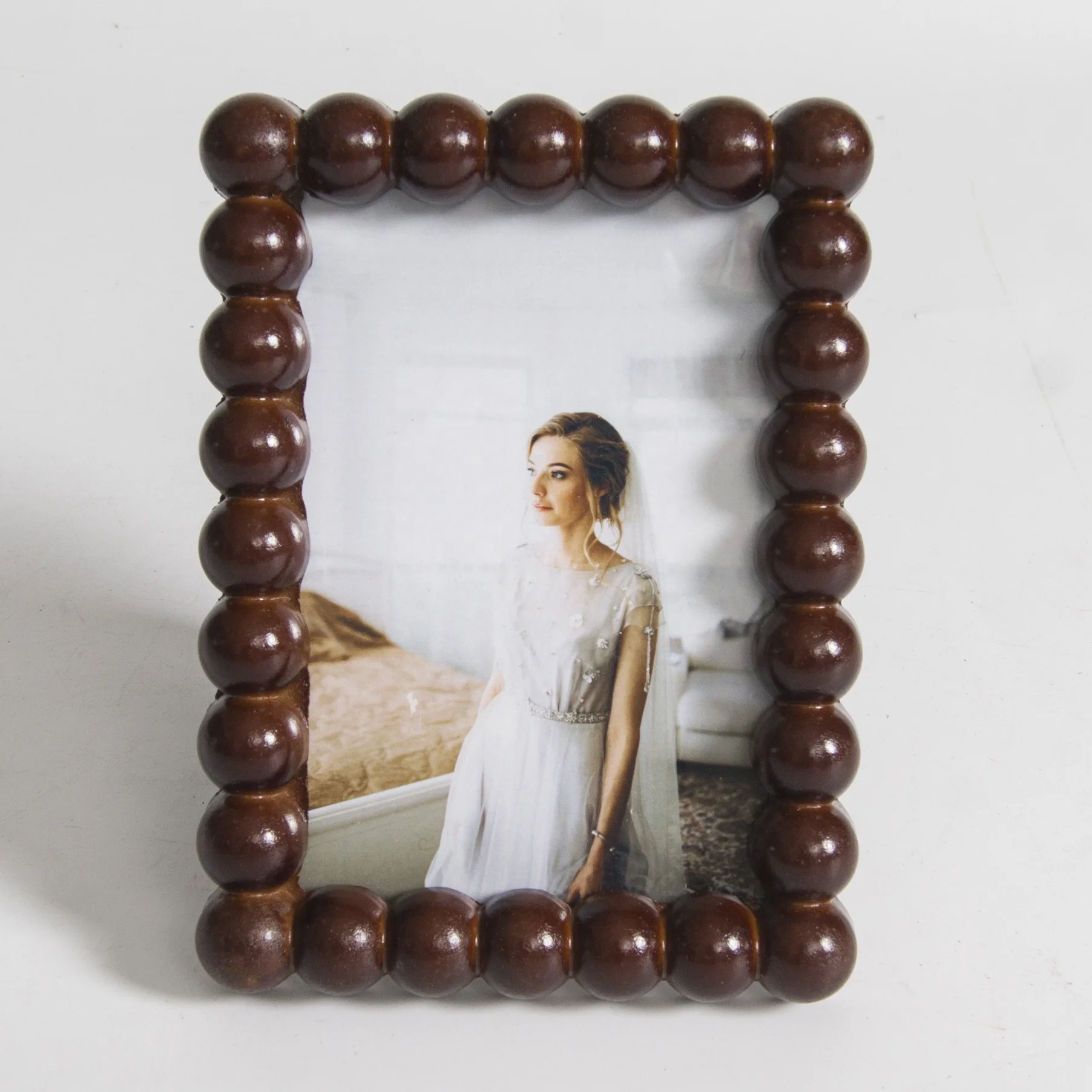 Phota 2024 new design wood beads photo frame