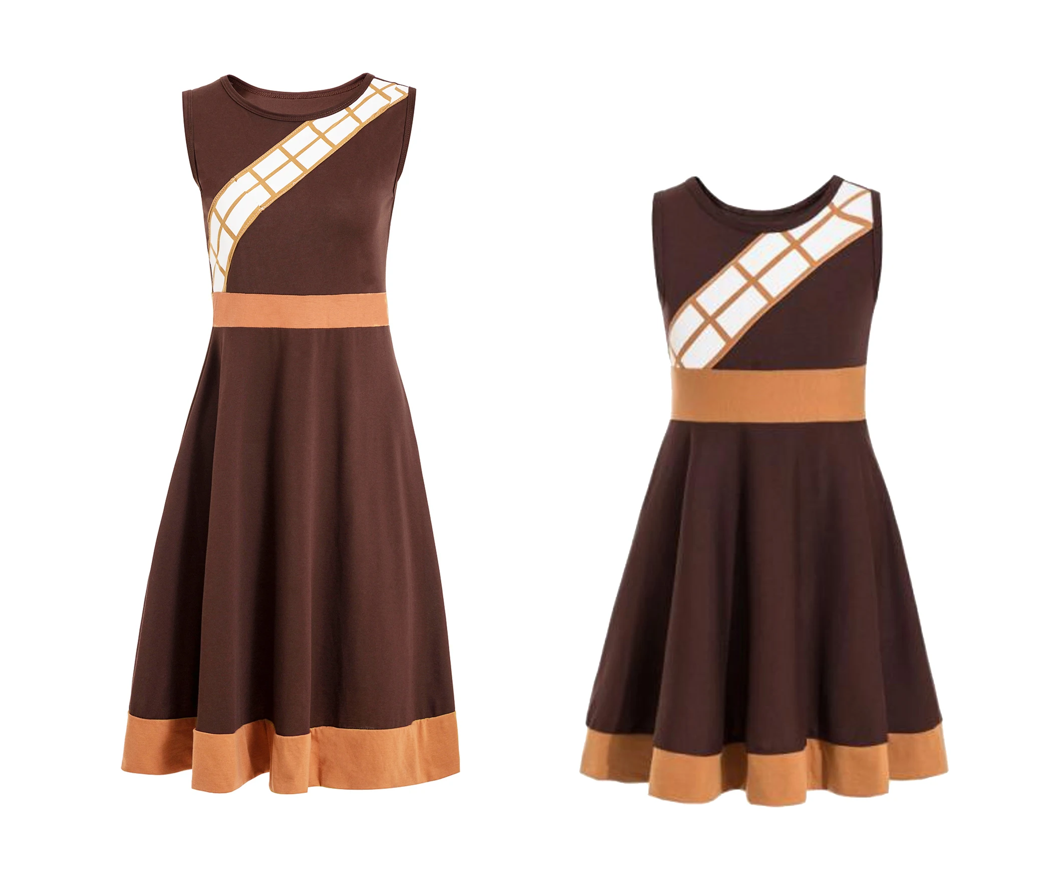 
Chewbacca bb8 rey leia Clothing Sets Kids Adult Baby Fashion Mommy and Me Dress Tshirts Matching Outfits Family 