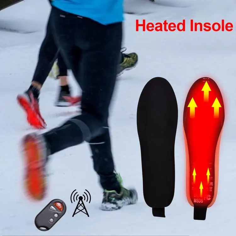 
USB Heated Insoles Winter Feet Warm Smart Remote Control Heating Shoe Mats 