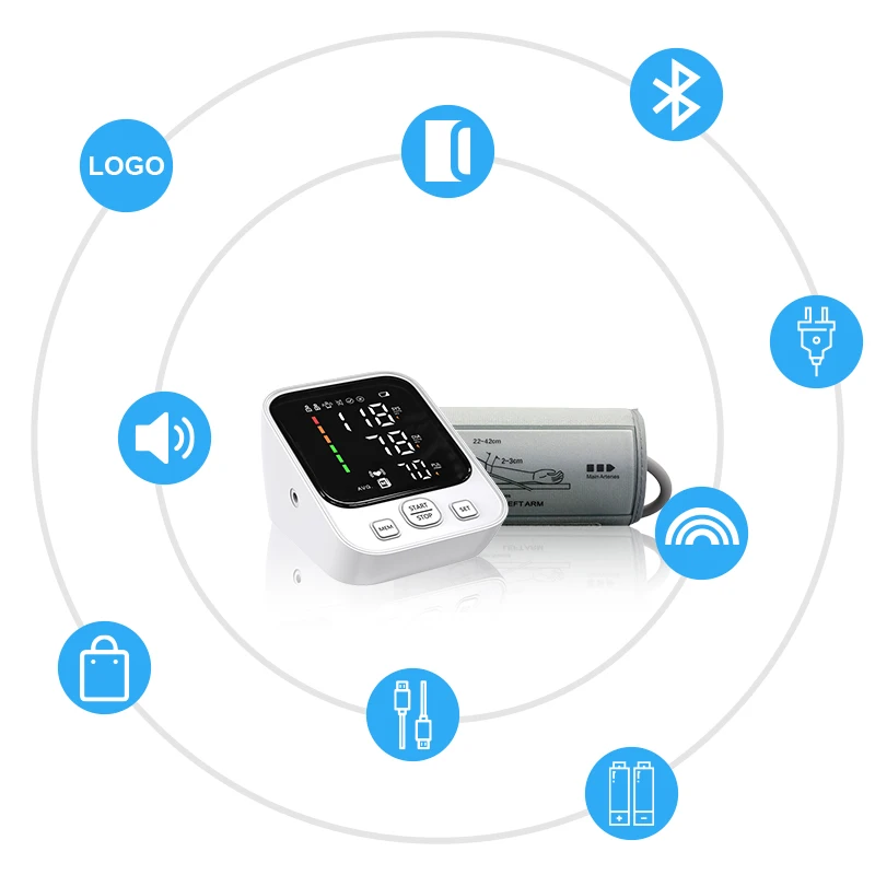 Blood Pressure Monitor Upper Arm Digital Fully Automatic Pulse Measurement Blood Pressure Measurement Large with Large Cuff