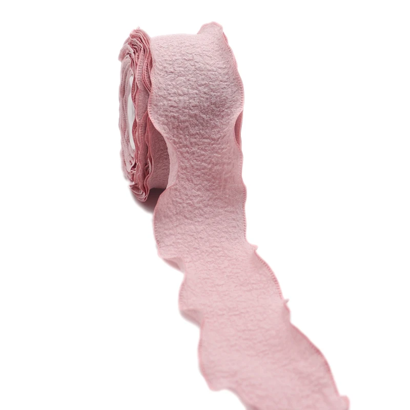 Tape DIY Make Hair BowKnot Sewing Craft Supplies 38MM Wrinkled Cotton Ribbon For Colorful Gift Packing