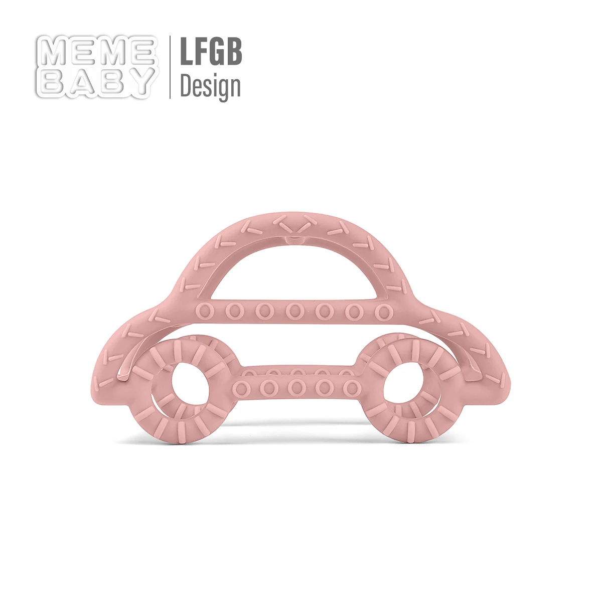 BPA Free Pure Food Grade Material Baby Teethers Teething Organic Car Silicone Baby Teether Chew Toy Ring Baby Soothing Molar Toy