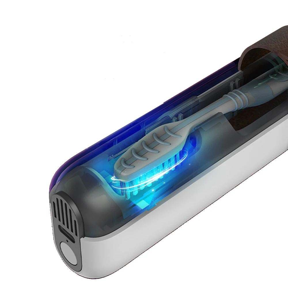 Rechargable USB-C tooth brush Sterilizer Box Cleaner Holder for Electric Toothbrush Heads and Manual Toothbrush