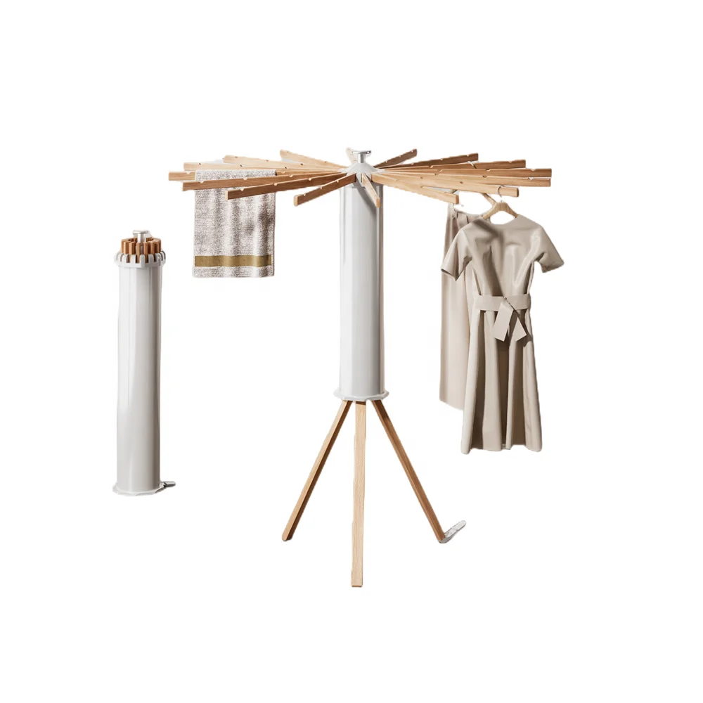 New Arrival Clothes Drying Rack Tripod Model With 16 Beech Rods