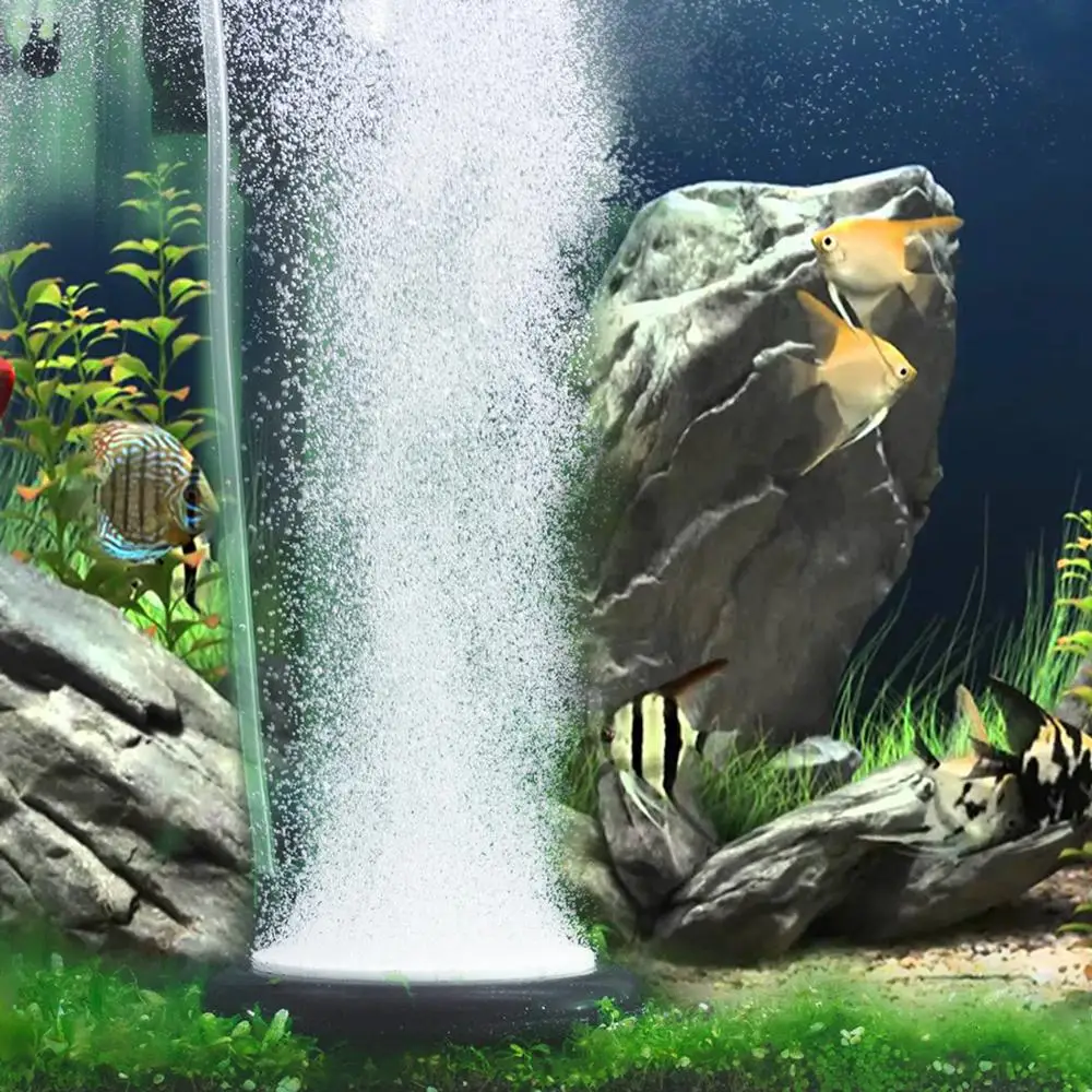 Hygger Aquarium Air Stone Kit with Fish Tank Bubbler, Nano Furnace Flue Round Air Stone Disk Set aquariums equipments