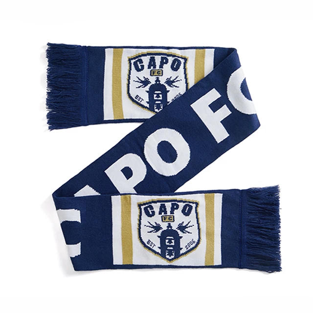 Жаккардовый акриловый шарф для футбольной команды