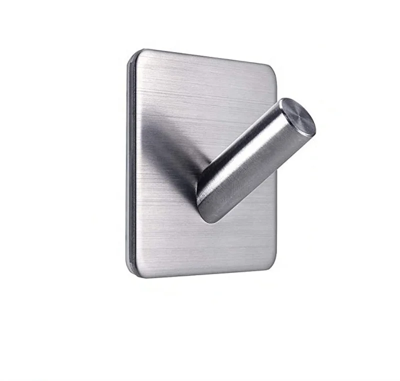 Durable 304 Stainless Steel Modern Wall Holder Bag Carabiner 3M Self Adhesive Bathroom Towel Clothes Hook