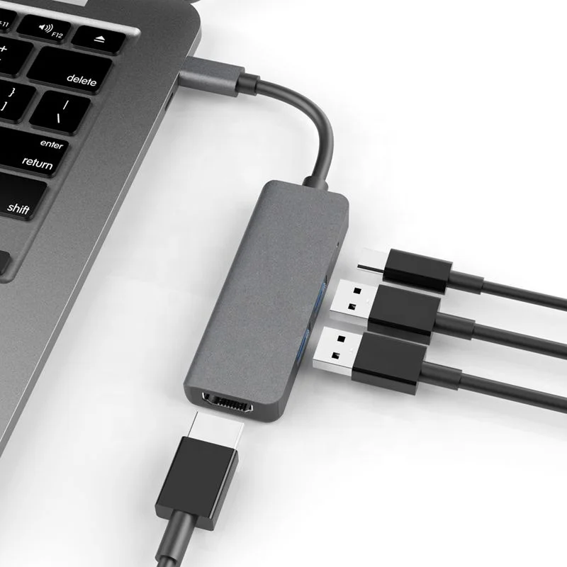 4-in-1 usb c hub 4 port usb c to usb hub for macbook