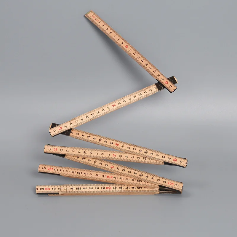 2 m 10 fold birch folding ruler European III certification Spring wood folding ruler