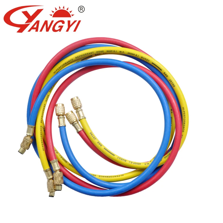 Высокопрочная Трехцветная трубка для хладагента/зарядный шланг для R410A, R32,