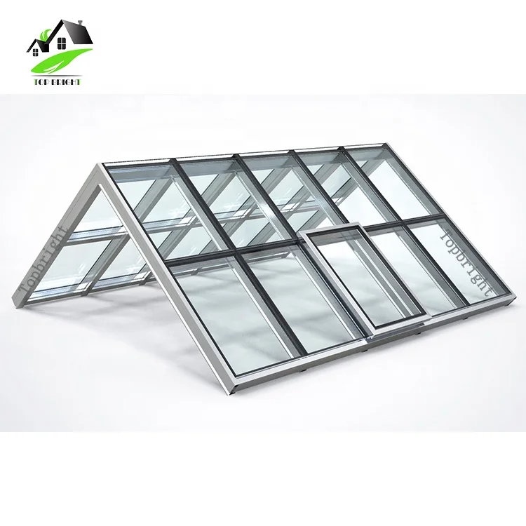 Garden roofing large outward rooftop aluminum windows cover artificial skylight price