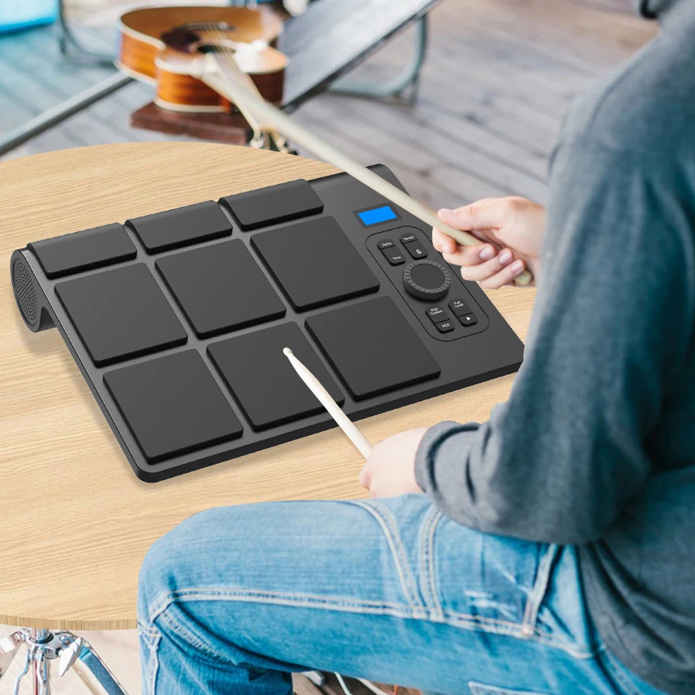 Konix New Item Electronic Music Instruments Electric Drum Set Digital Roll up Kit with Speaker and Battery