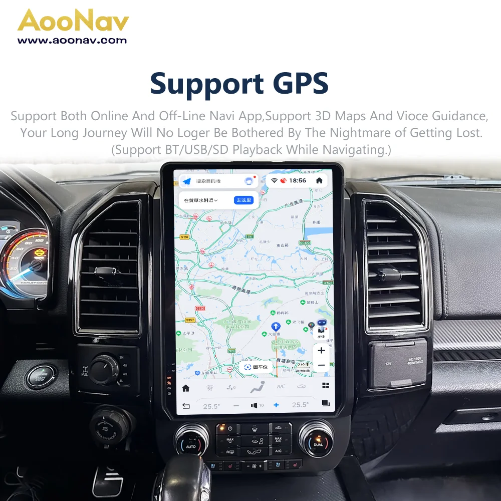 AOONAV 14 4 дюймов головное устройство QHD 2K автомобильное радио Сенсорный Стерео экран для Ford F150 2015-2022 GPS навигация Carplay мультимедийный плеер