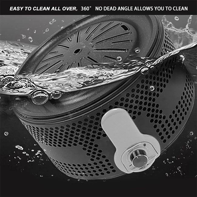 Smokeless Charcoal Grill Round Household Outdoor Barbecue Windproof Carbon Grill BBQ