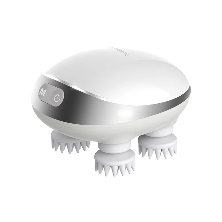 Head Massagers 4 Silicone Massage Nodes Kneading Red Light Care Scalp Multifunctional Electric Head & Body Massager