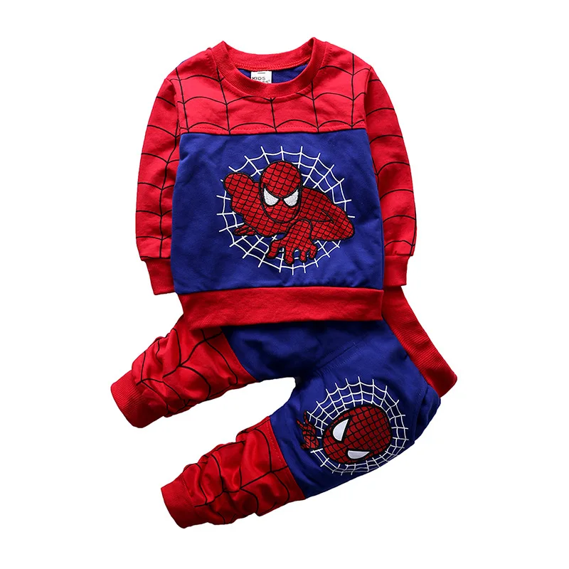 Spiderman Baby Boys 3pcs Clothing Sets Zipper Hoodies+T-shirts+Pant Sports Suit Children Outfits  Costume Kids Tracksuit Clothes
