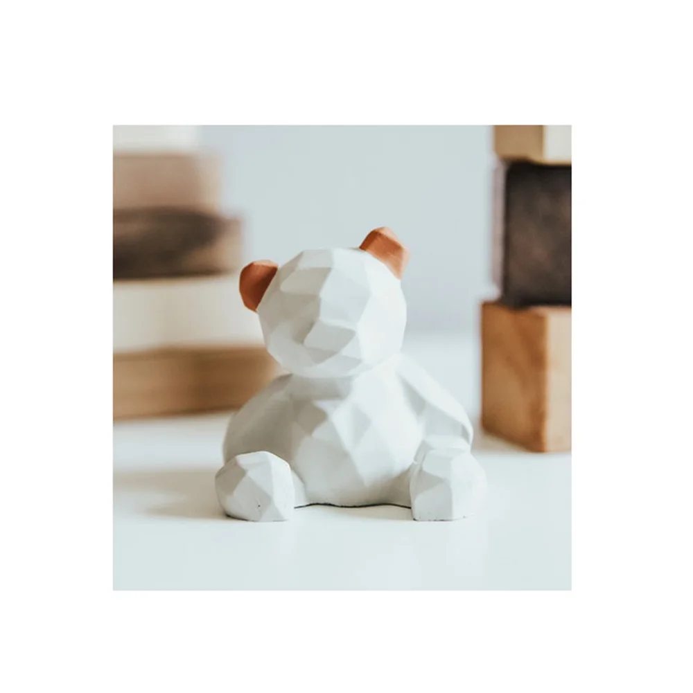 Modern nursery decor nordic minimalist concrete geometric bear polar bear christmas decor for DIY painting