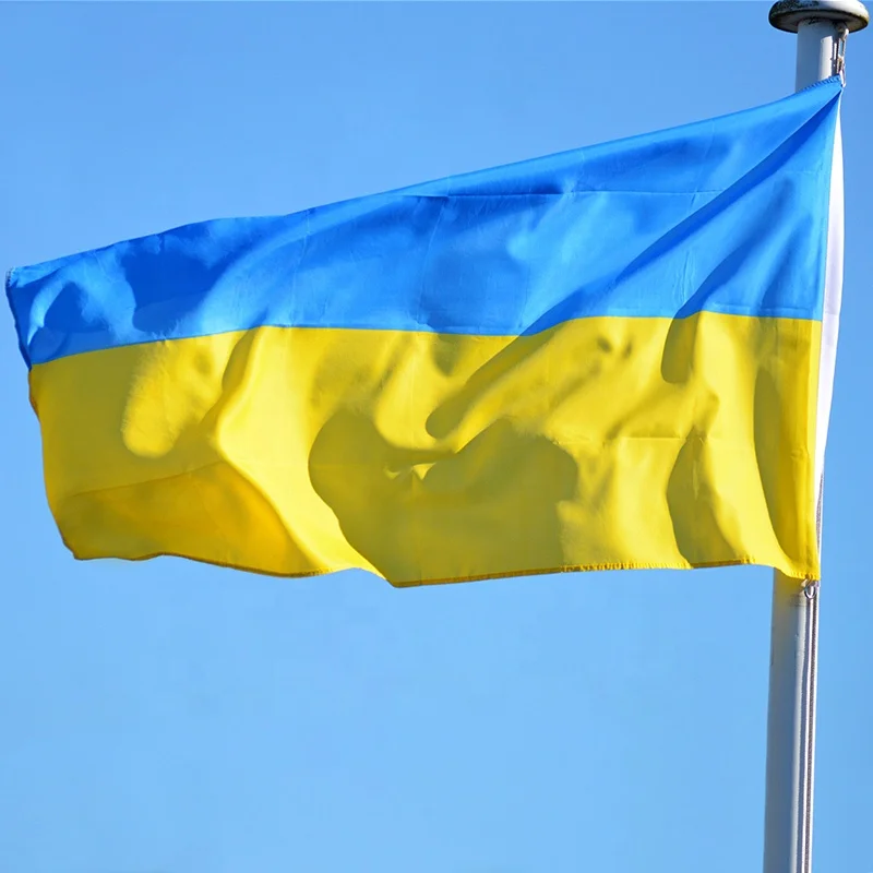 Ready To Ship 3*5 Ukraine National Flag Wholesale Cheapest Ukraine Banner High Quality 100% Polyester Ukraine Flags country