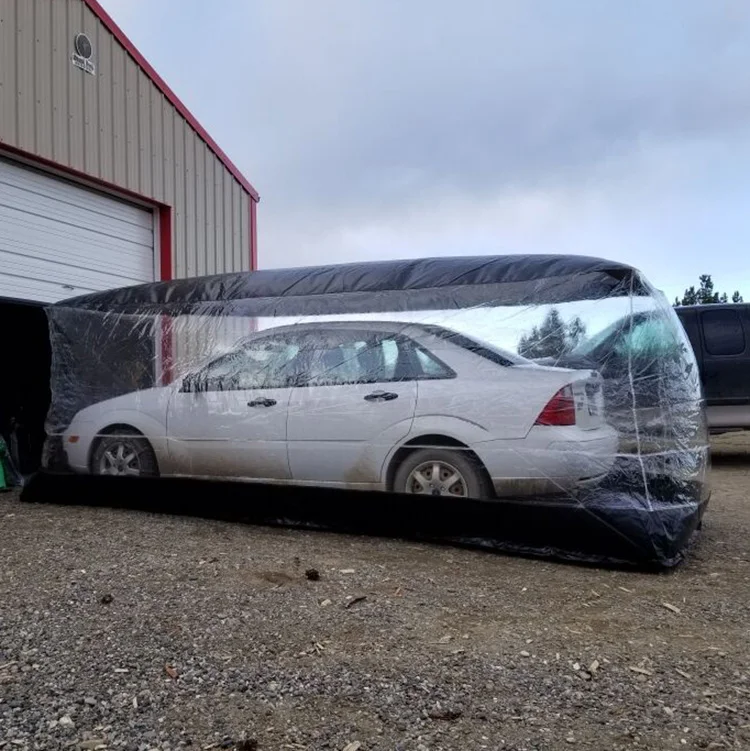 Transparent Outdoor Inflatable Car Cover Bubble Tent Garage