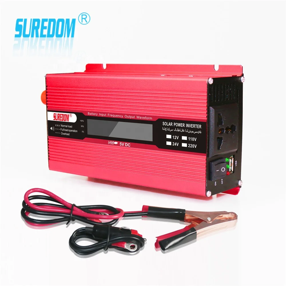 SUREDOM hot sale 12v 24v  to 110v 220v 230v 240v 1500w 2000w 3000w car  inverter for led light camping