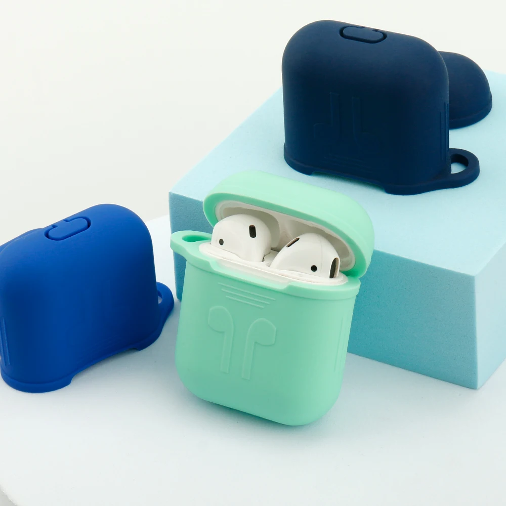 Soft Silicone Cases For Apple  Thick silicon Protective  Wireless Earphone Cover For Apple  Charging Box Bags