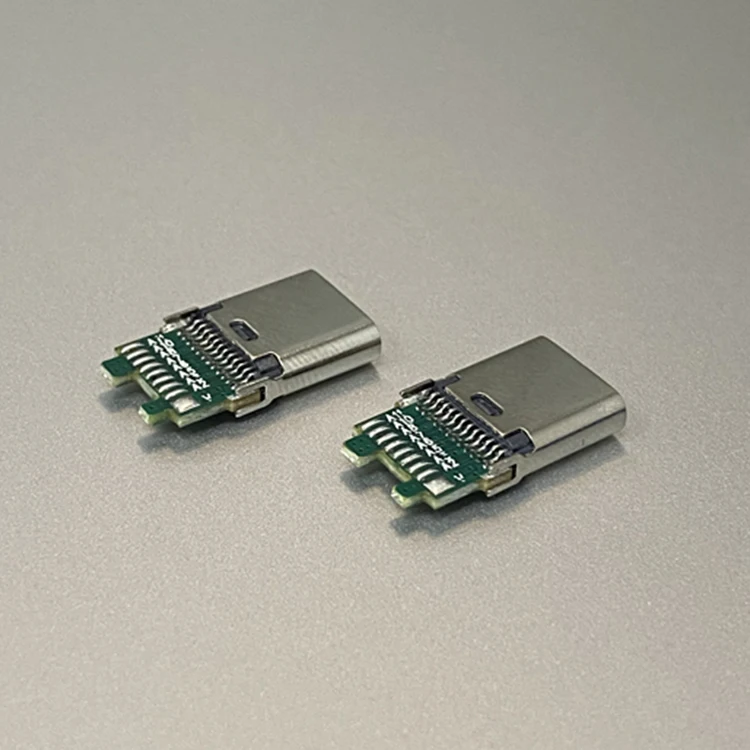 Factory manufacturer usb type c 3.1 female connector 24 pin with pcb 17 solder pads for extension cable