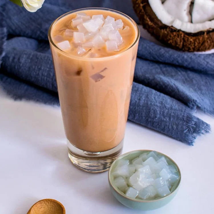 Лидер продаж, кокосовое желе в сиропе, кубики nata de coco