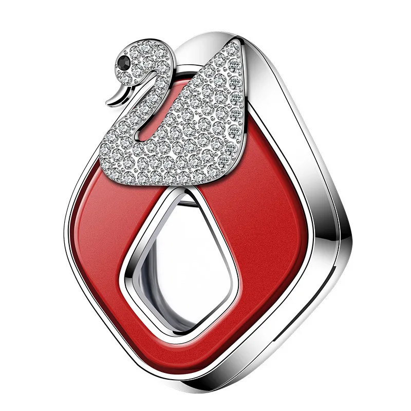 OEM Special Fashion Exquisite Arts Crafts Gift Texture Diamond Swan Design Fragrance Air Freshener Air Outlet For Car Use