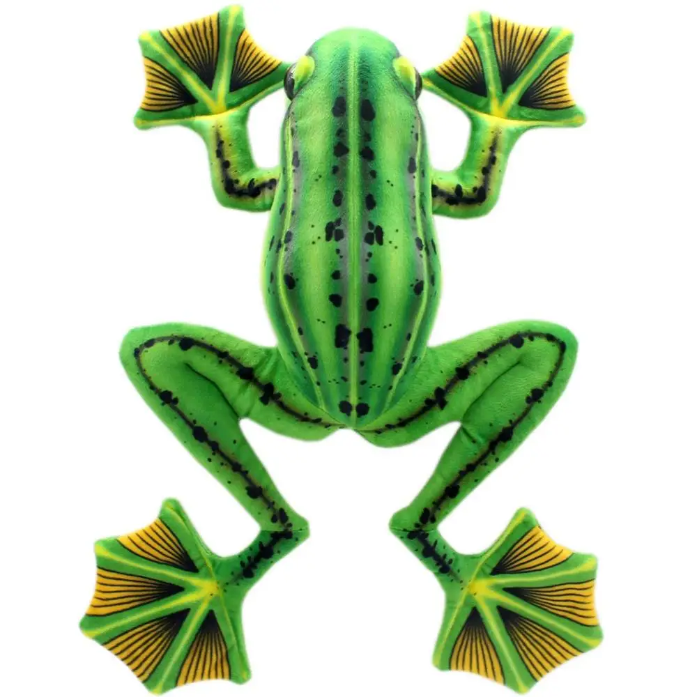 Lifelike Stuffed Animals Green Plush Home Decrorations Soft Frog