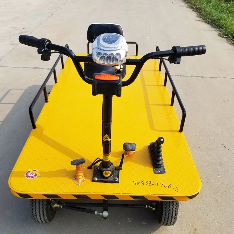 Wholesale Multi-purpose Electric Trolley electric four-wheeled flatbed trucks Hand Carts for storage agriculture factory