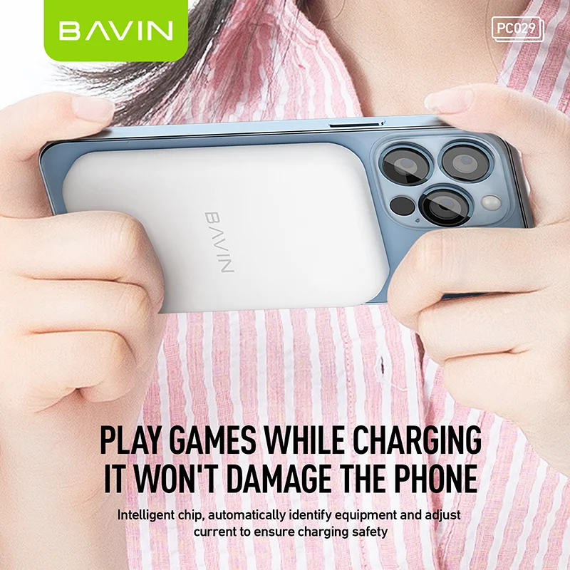 BAVIN PC029 5000mAh Fast Charging Magnet Charger Mini 15W Wireless Magnetic Power Bank For Phone