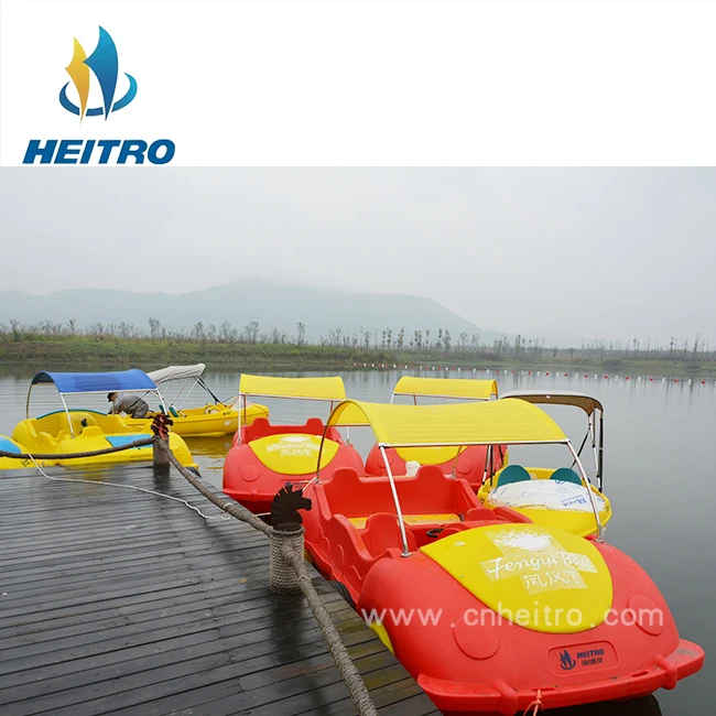 yantai manufacturer cheap water park polyethylene pedal electric boat for lake