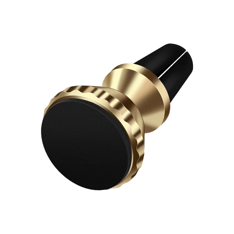 Hot Selling Customized Aluminum Alloy Flexible Car Mount Phone Holder Magnet Mini Round Air Vent 360 Magnetic Car Phone Holder