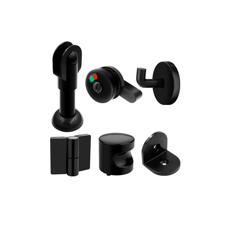 Cheap Price Toilet Hardware Accessories Plastic Nylon Toilet Cubicle Partition Fittings Set For HPL Compact Panel