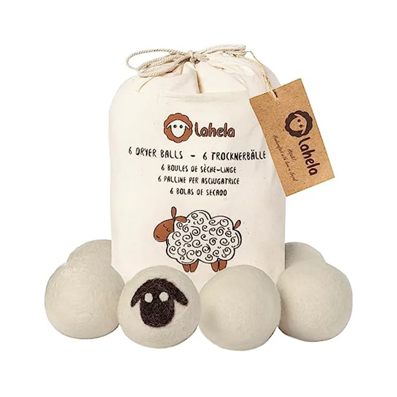 2023 100% Pure New Zealand Organic Wool Balls Dryer Balls Washing Machine Accessory Reusable Washer Laundry Balls
