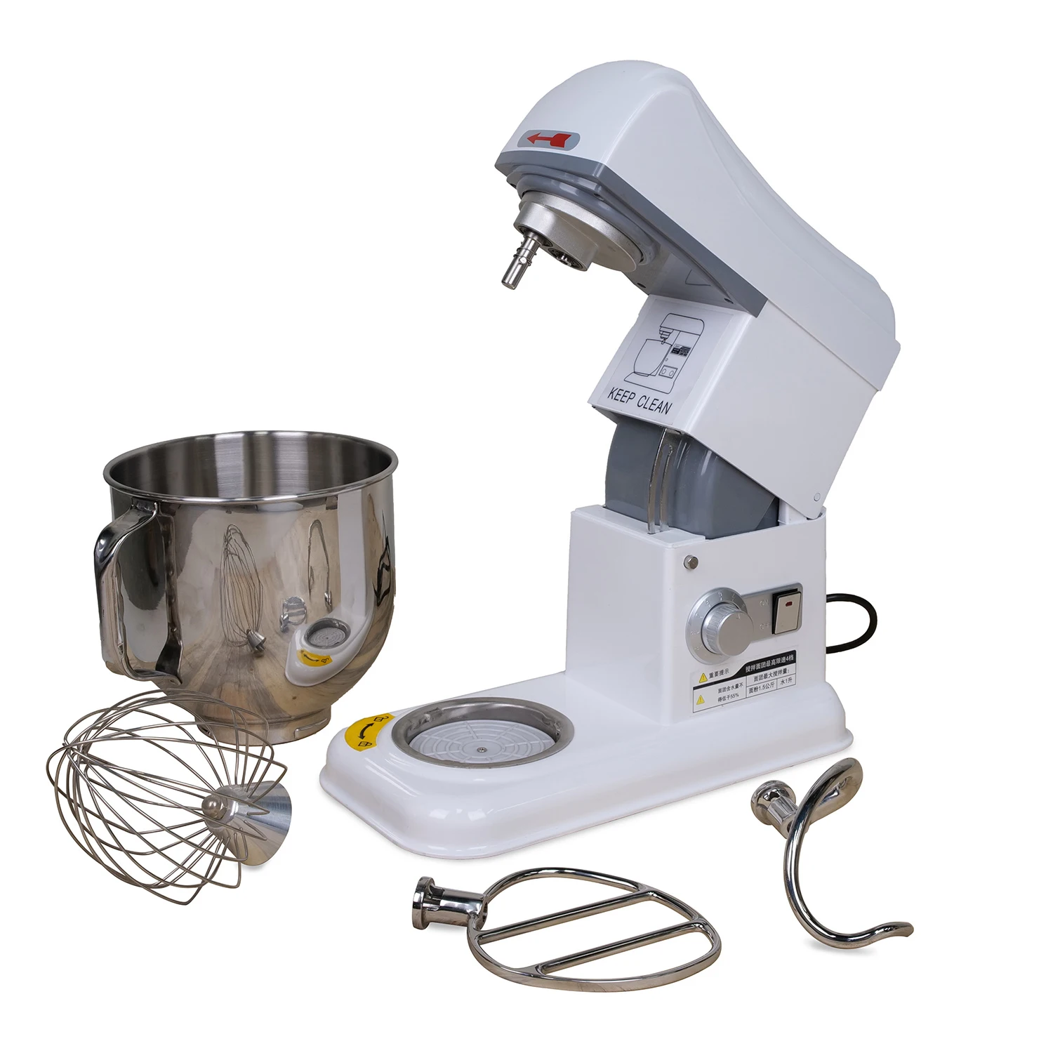 Industrial electric food stand dough mixer 7L candy color dual speed  3 in 1 cream food mixer BIg Power food mixer machine