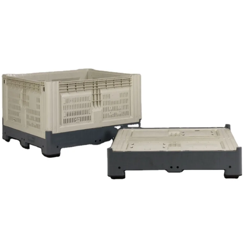 Warehouse plastic collapsing folding crate plastic storage folding foldable plastic boxes