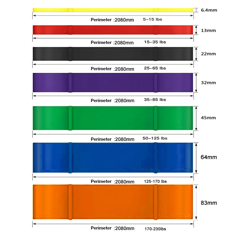 Best quality 100% latex resistance exercise bands pull up assist bands heavy resistance power bands for fitness